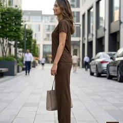 Easy Day Co-ord Set in  Choco