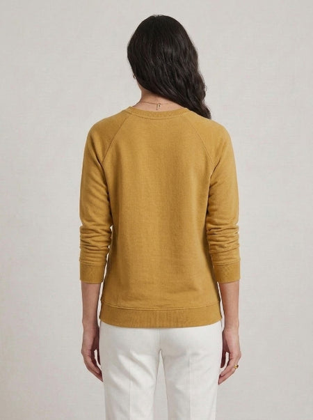 T-Shirt Round Neck Elbow Sleeve Beige