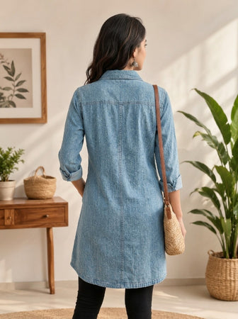 Over Dyed Collor f/S dress