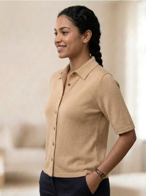 Knitted Shirt Beige