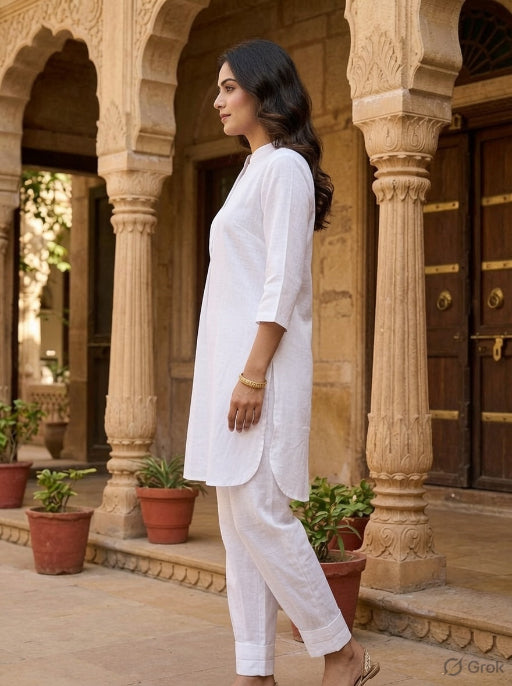 Urban Loom Coord Set-White
