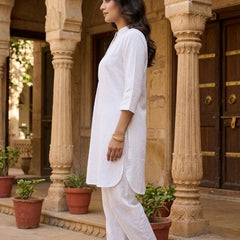 Masti Mood Coord Set with Color Band White