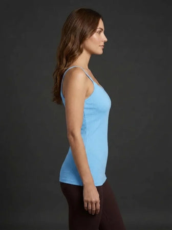 Long Feather Soft Camisole Aqua