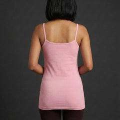 Long Feather Soft Camisole Pink