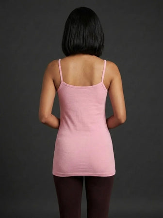 Long Feather Soft Camisole Pink