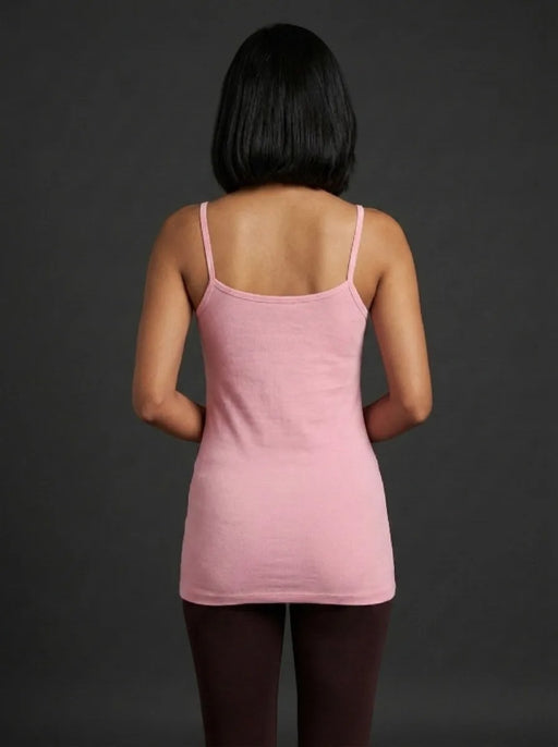 Long Feather Soft Camisole Pink