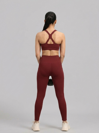 Basic Sports Legging Burgundy