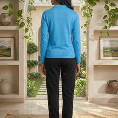 Short  Zippered Shirt Aqua