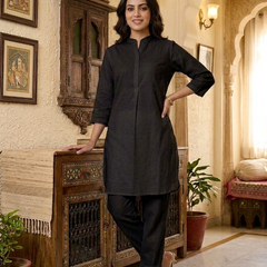 Masti Mood Coord Set with Color Band Black