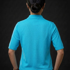 Knitted Shirt Aqua