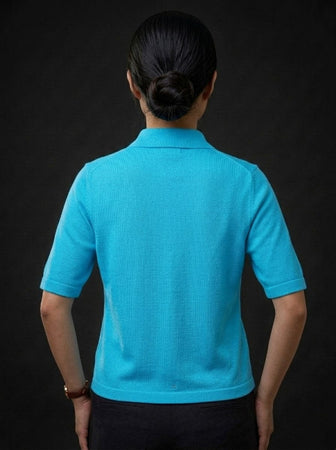 Knitted Shirt Aqua