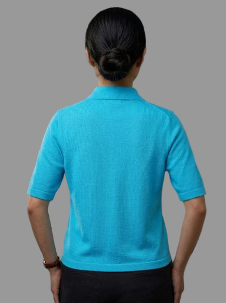 Knitted Shirt Aqua