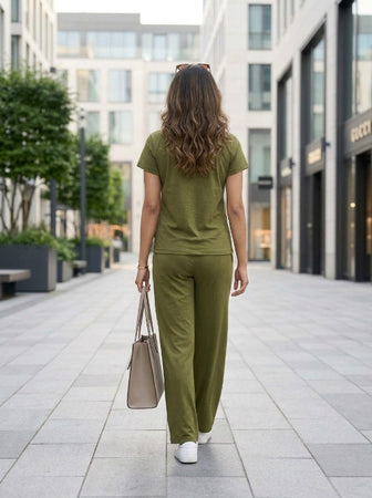 Easy Day Co-ord Set in Olive