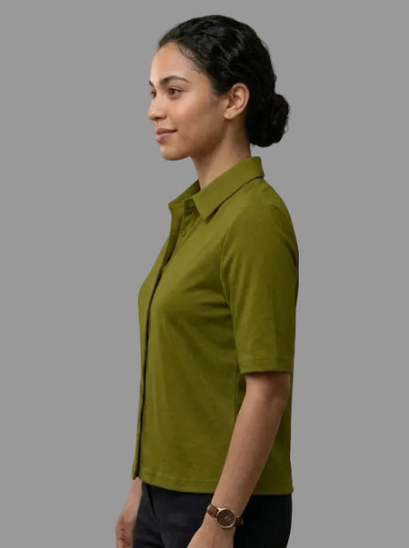 Knitted Shirt Olive