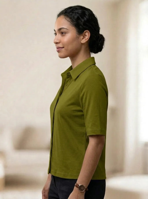 Knitted Shirt Olive