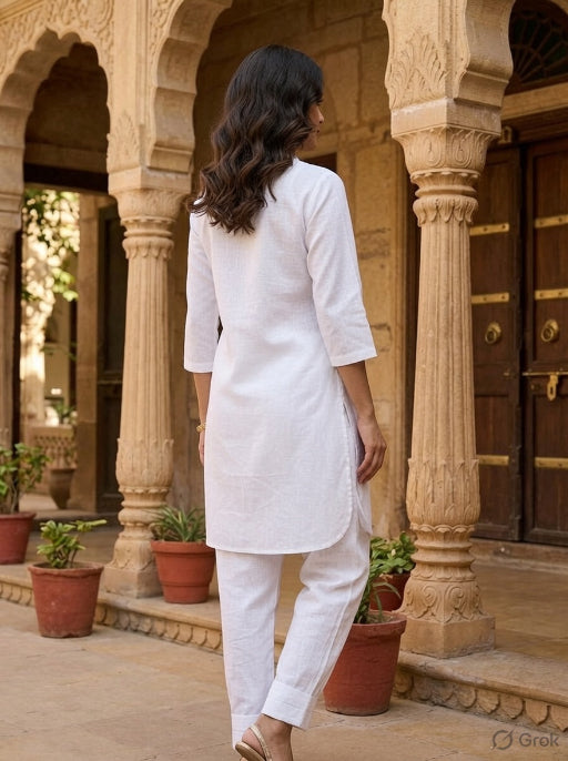 Urban Loom Coord Set-White
