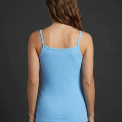 Long Feather Soft Camisole Aqua