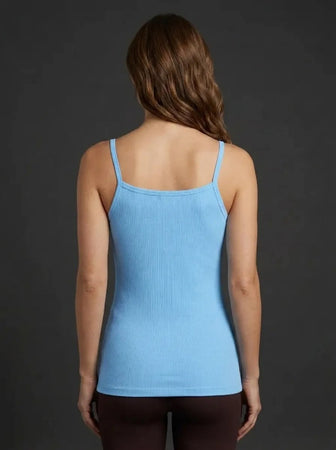 Long Feather Soft Camisole Aqua