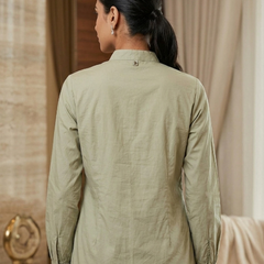 Over Dyed  Shirt  Light Olive