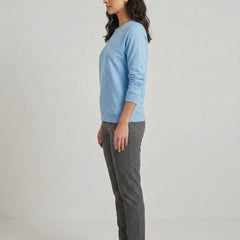 T- Shirt Round Neck Elbow Sleeve  Aqua