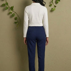 Short  Zippered Shirt White