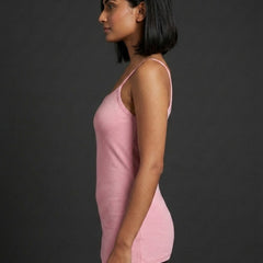Long Feather Soft Camisole Pink