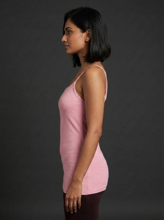 Long Feather Soft Camisole Pink