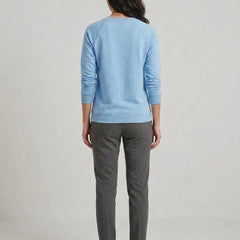 T- Shirt Round Neck Elbow Sleeve  Aqua