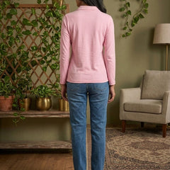 Short  Zippered Shirt Pink