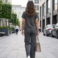 Easy Day Co-ord Set in Grey Melange