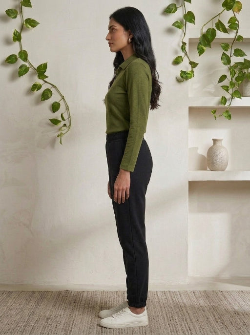 Short  Zippered Shirt Olive