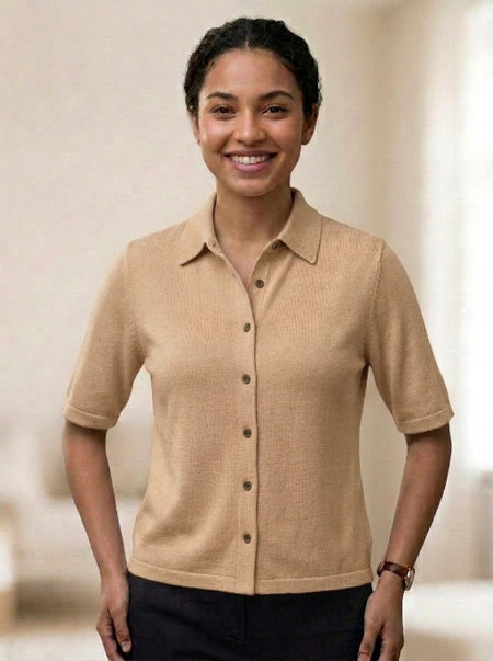 Knitted Shirt Beige
