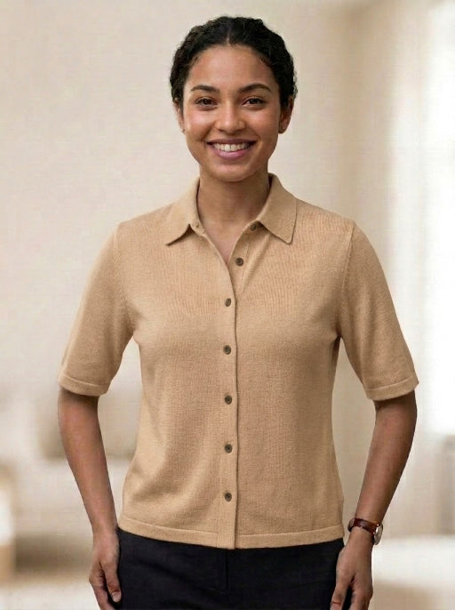 Knitted Shirt Beige
