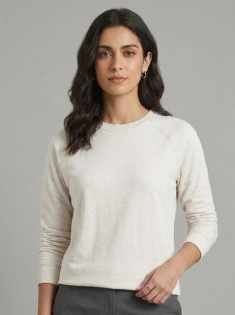 T- Shirt Round Neck Elbow Sleeve White