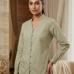 Over Dyed  Shirt  Light Olive