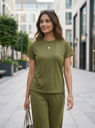 Easy Day Co-ord Set in Olive