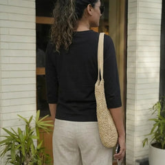 T- Shirt V  Neck Elbow  Sleeve Black