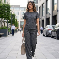 Easy Day Co-ord Set in Grey Melange