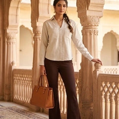 Viscose Cuff Less F/Sleeve Shirt with 2 Pockets