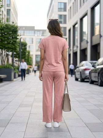 Easy Day Co-ord Set in Rosy Pink