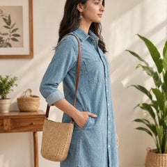 Over Dyed Collor f/S dress