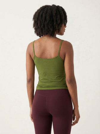 Long Feather Soft Camisole Olive