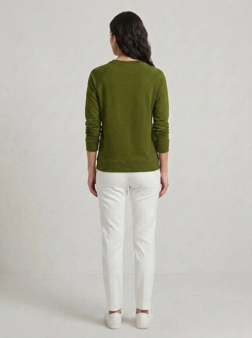 T- Shirt Round Neck Elbow Sleeve Olive