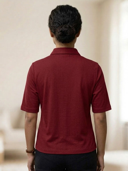 Knitted Shirt Burgundy