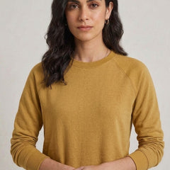 T- Shirt Round Neck Elbow Sleeve Beige
