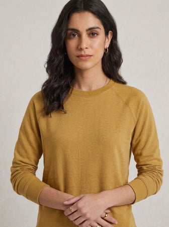 T- Shirt Round Neck Elbow Sleeve Beige