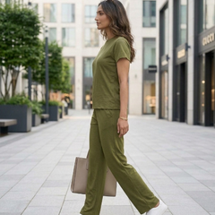 Easy Day Co-ord Set in Olive