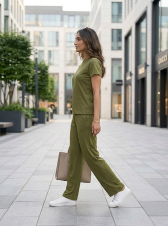 Easy Day Co-ord Set in Olive