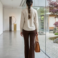 Viscose Cuff Less F/Sleeve Shirt with 2 Pockets