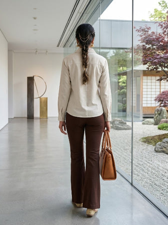 Viscose Cuff Less F/Sleeve Shirt with 2 Pockets